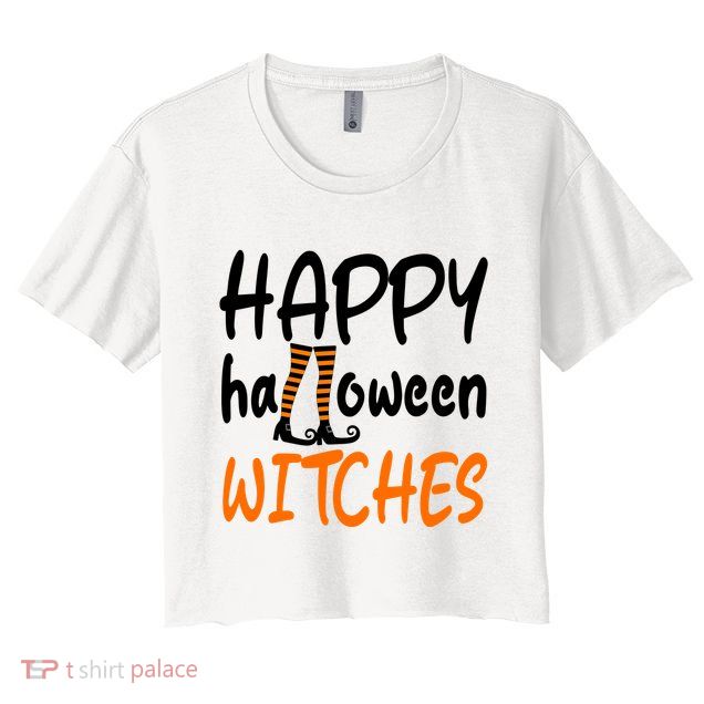 Happy Halloween Witches Cute Crop Top