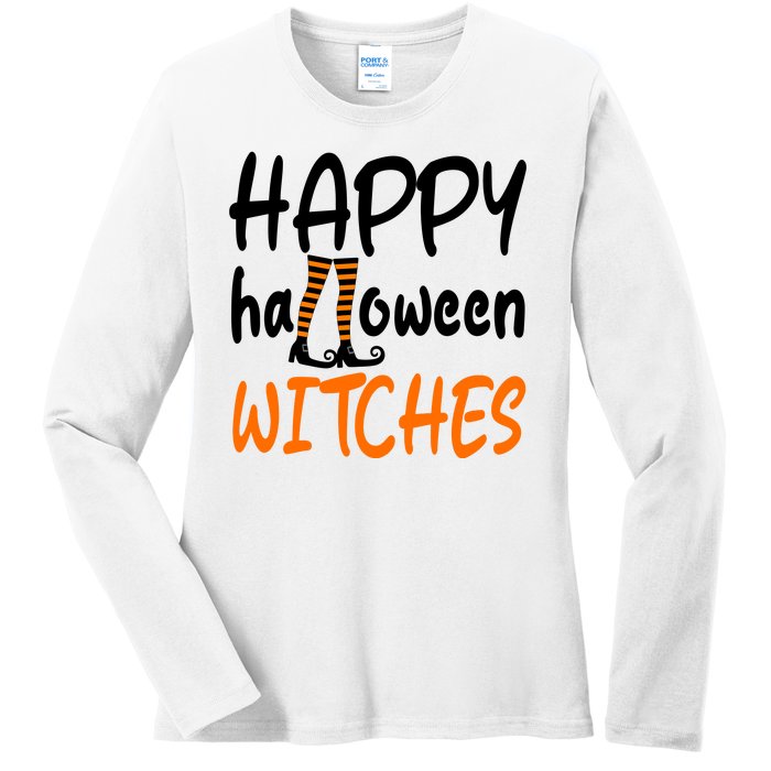 Happy Halloween Witches Cute Ladies Long Sleeve Shirt