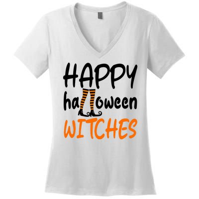 Happy Halloween Witches Cute Women's V-Neck T-Shirt