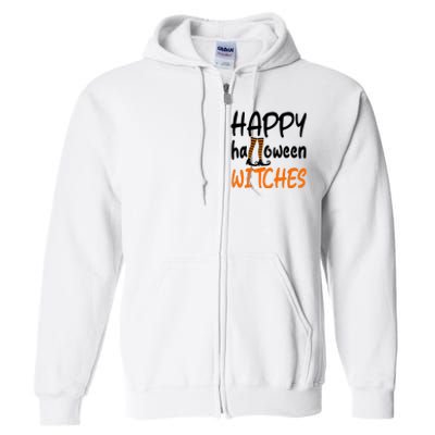 Happy Halloween Witches Cute Full Zip Hoodie