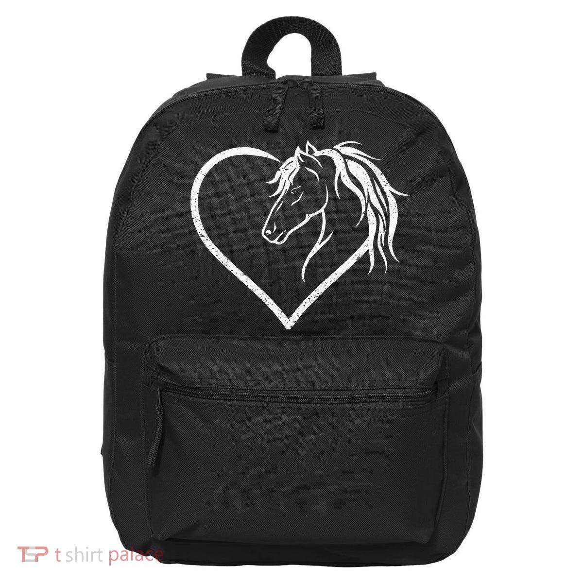 Horse Head With A Heart Riding Horse 16 in Basic Backpack