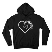 Horse Head With A Heart Riding Horse Hoodie