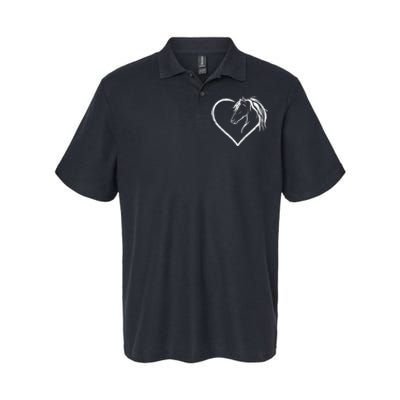 Horse Head With A Heart Riding Horse Softstyle Adult Sport Polo