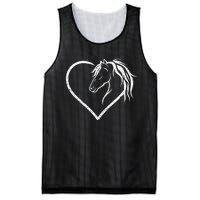 Horse Head With A Heart Riding Horse Mesh Reversible Basketball Jersey Tank