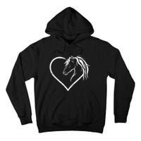 Horse Head With A Heart Riding Horse Tall Hoodie