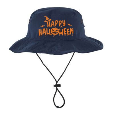 Happy Halloween With Scary Pumpkin Face And Witch Hat Legacy Cool Fit Booney Bucket Hat