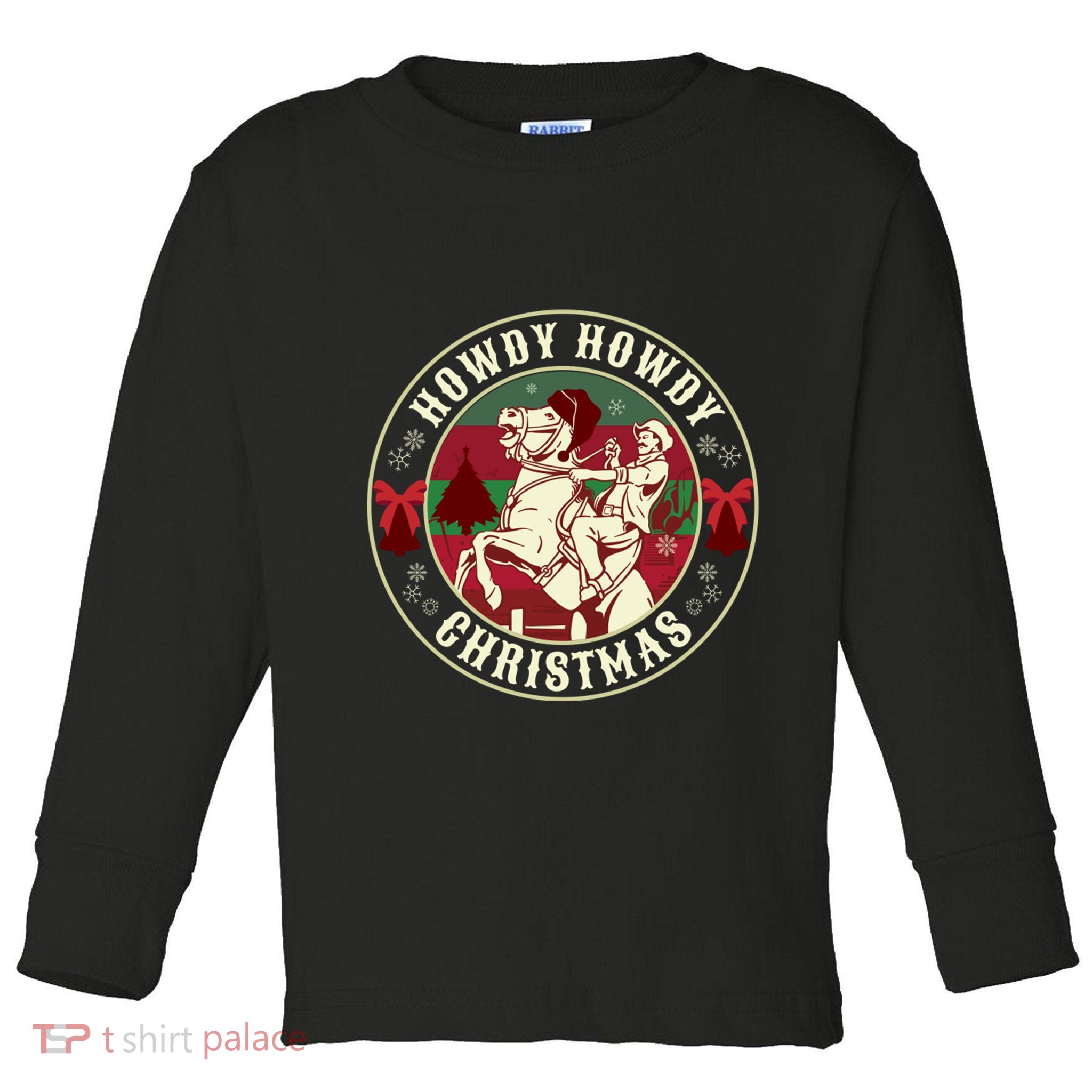 Howdy Howdy Western Christmas Toddler Long Sleeve Shirt
