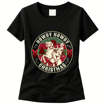 Howdy Howdy Western Christmas Womens T-Shirt