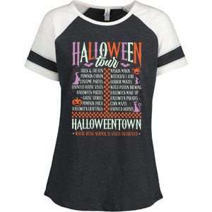 Happy Halloween Where Being Normal Is Vastly Overrated. Enza Ladies Jersey Colorblock Tee