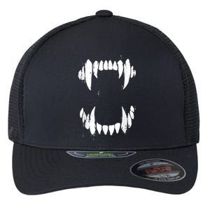 Halloween Horror Wolf Dog Vampire Monster Teeth Costume Flexfit Unipanel Trucker Cap