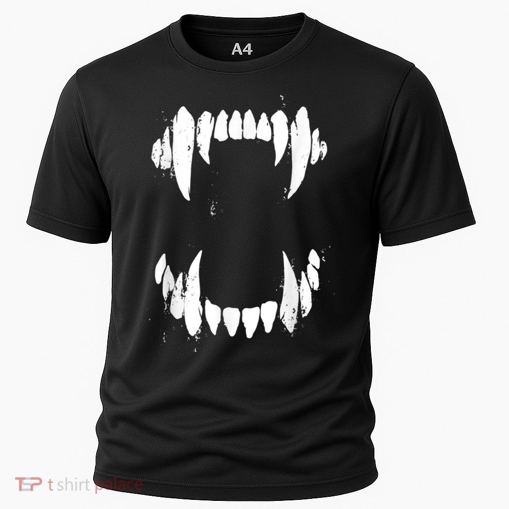 Halloween Horror Wolf Dog Vampire Monster Teeth Costume Performance Shirt