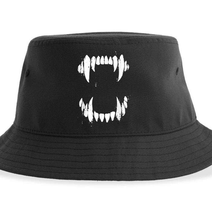 Halloween Horror Wolf Dog Vampire Monster Teeth Costume Sustainable Bucket Hat