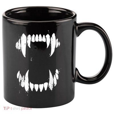 Halloween Horror Wolf Dog Vampire Monster Teeth Costume 11oz C Handle Ceramic Mug