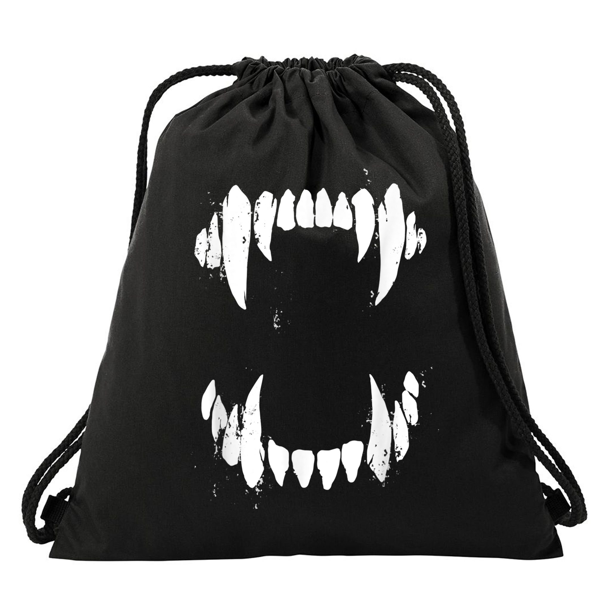 Halloween Horror Wolf Dog Vampire Monster Teeth Costume Drawstring Bag