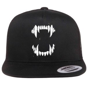 Halloween Horror Wolf Dog Vampire Monster Teeth Costume Flat Bill Trucker Hat