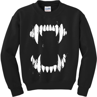 Halloween Horror Wolf Dog Vampire Monster Teeth Costume Kids Sweatshirt