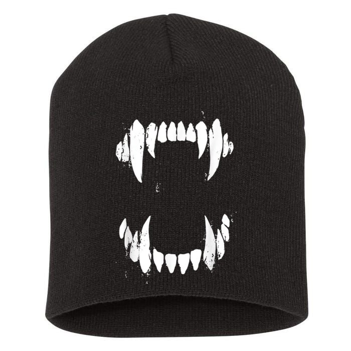 Halloween Horror Wolf Dog Vampire Monster Teeth Costume Short Acrylic Beanie