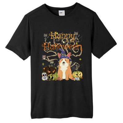 Happy Halloween Witch Corgi Cats Pumpkin Cute JackOLantern Gift Tall Fusion ChromaSoft Performance T-Shirt