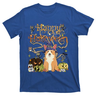 Happy Halloween Witch Corgi Cats Pumpkin Cute JackOLantern Gift T-Shirt