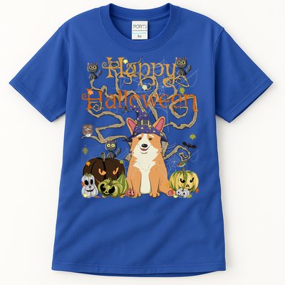 Happy Halloween Witch Corgi Cats Pumpkin Cute JackOLantern Gift Tall T-Shirt