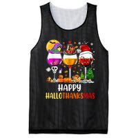 Happy Hallothanksmas Wine Glasses Wine Lover Long Sleeve Mesh Reversible Basketball Jersey Tank