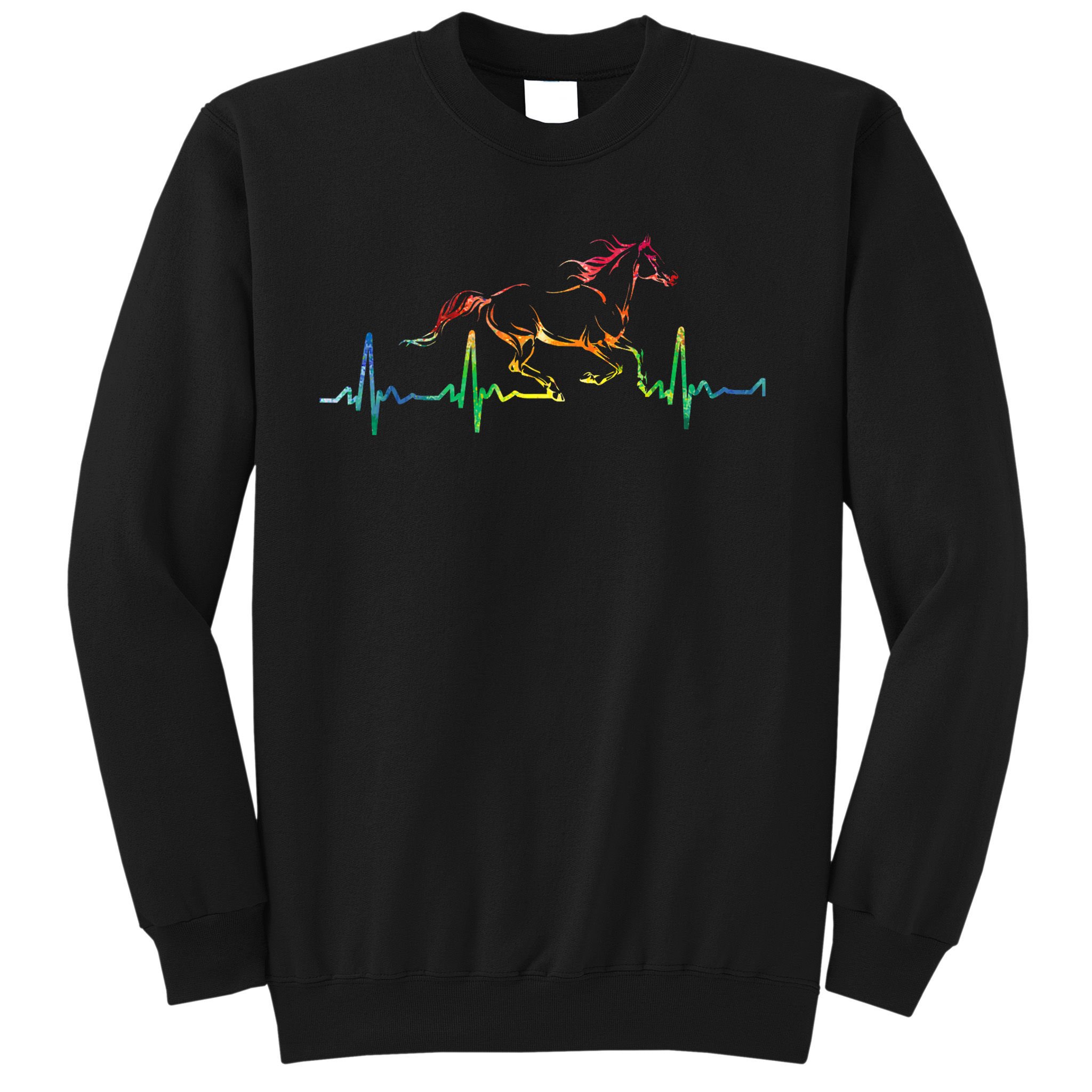 Horse Heartbeat Watercolor Horse Lovers Gift Sweatshirt