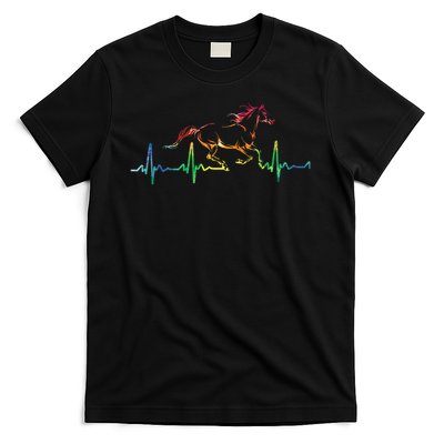 Horse Heartbeat Watercolor Horse Lovers Gift T-Shirt