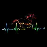 Horse Heartbeat Watercolor Horse Lovers Gift Toddler T-Shirt
