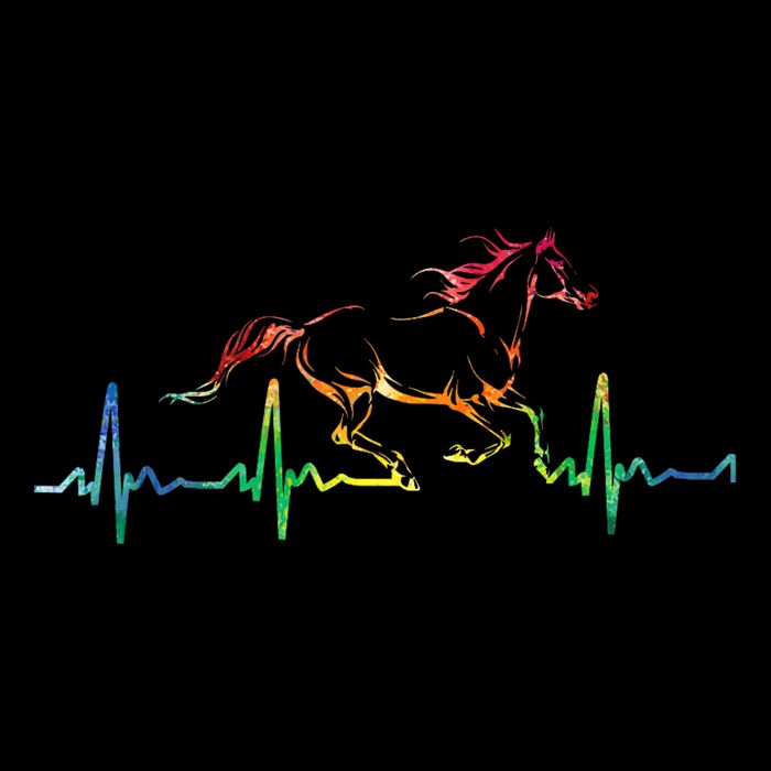 Horse Heartbeat Watercolor Horse Lovers Gift Toddler T-Shirt