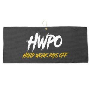 HWPO Hard Work Pays Off Motivate And Hustle Large Microfiber Waffle Golf Towel