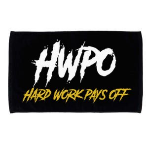 HWPO Hard Work Pays Off Motivate And Hustle Microfiber Hand Towel