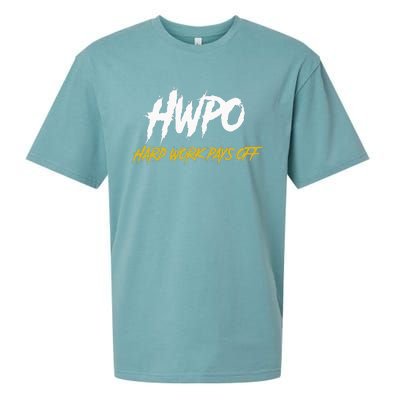 HWPO Hard Work Pays Off Motivate And Hustle Sueded Cloud Jersey T-Shirt