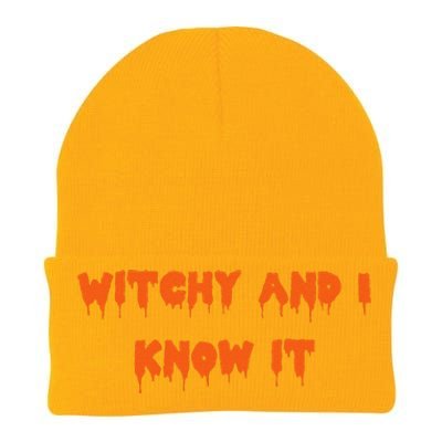 Happy Halloween Witchy And I Know It Spooky Costume Knit Cap Winter Beanie