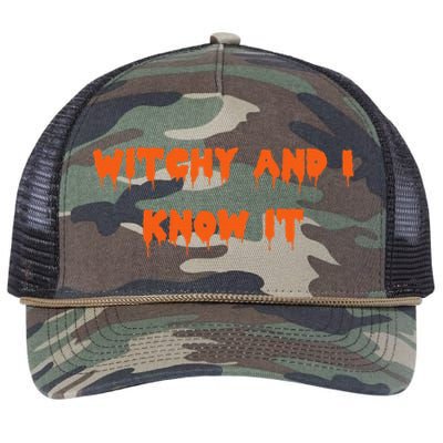 Happy Halloween Witchy And I Know It Spooky Costume Retro Rope Trucker Hat Cap