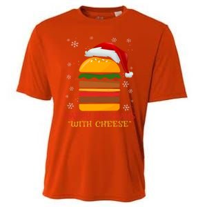 Happy Holidays With Cheese Gift Christmas Cheeseburger Gift Cooling Performance Crew T-Shirt