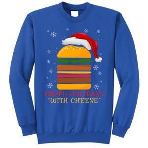 Happy Holidays With Cheese Gift Christmas Cheeseburger Gift Sweatshirt