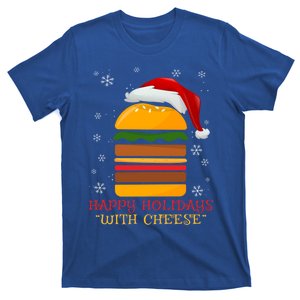 Happy Holidays With Cheese Gift Christmas Cheeseburger Gift T-Shirt