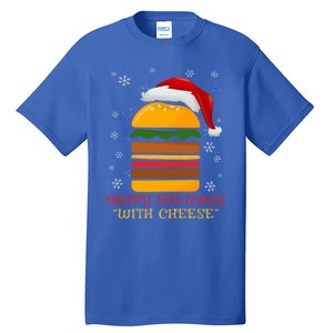 Happy Holidays With Cheese Gift Christmas Cheeseburger Gift Tall T-Shirt