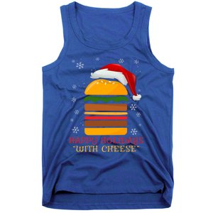 Happy Holidays With Cheese Gift Christmas Cheeseburger Gift Tank Top