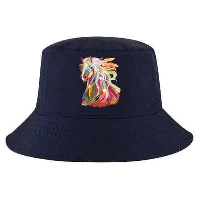 Horse Head Watercolor Equestrian Cool Comfort Performance Bucket Hat