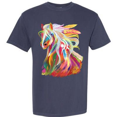 Horse Head Watercolor Equestrian Garment-Dyed Heavyweight T-Shirt