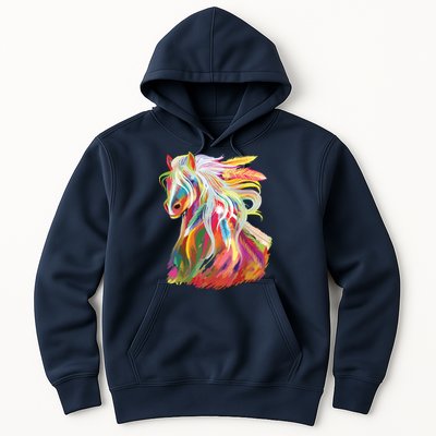 Horse Head Watercolor Equestrian Hoodie