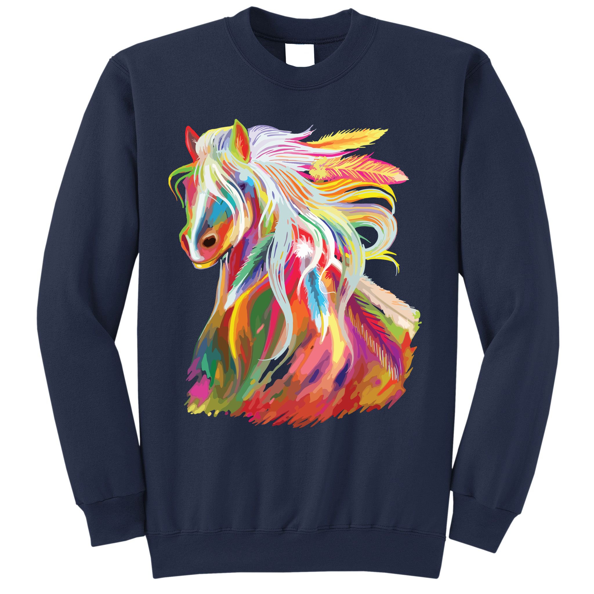 Horse Head Watercolor Equestrian Sweatshirt
