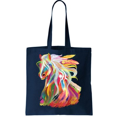 Horse Head Watercolor Equestrian Tote Bag