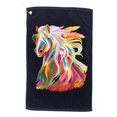 Horse Head Watercolor Equestrian Golf Towel