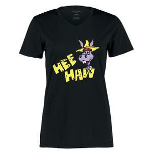 Hee Haw Wo Funny Women's Momentum V-Neck T-Shirt