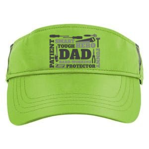 Hero Hard Working Dad Fathers Day Gift Adult Drive Performance Visor