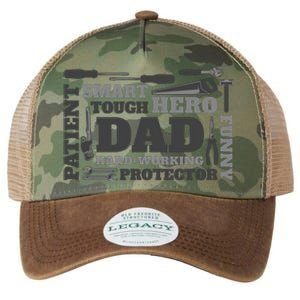 Hero Hard Working Dad Fathers Day Gift Legacy Tie Dye Trucker Hat