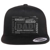 Hero Hard Working Dad Fathers Day Gift Flatbill Hat