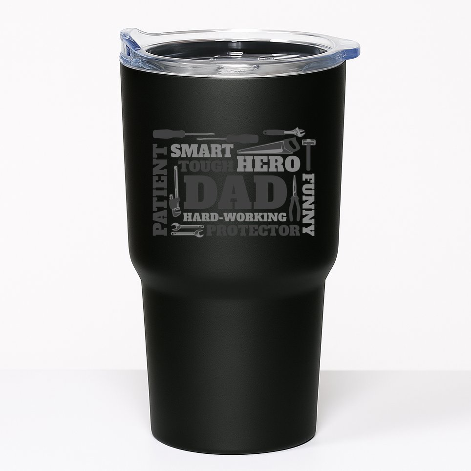 Hero Hard Working Dad Fathers Day Gift Tumbler